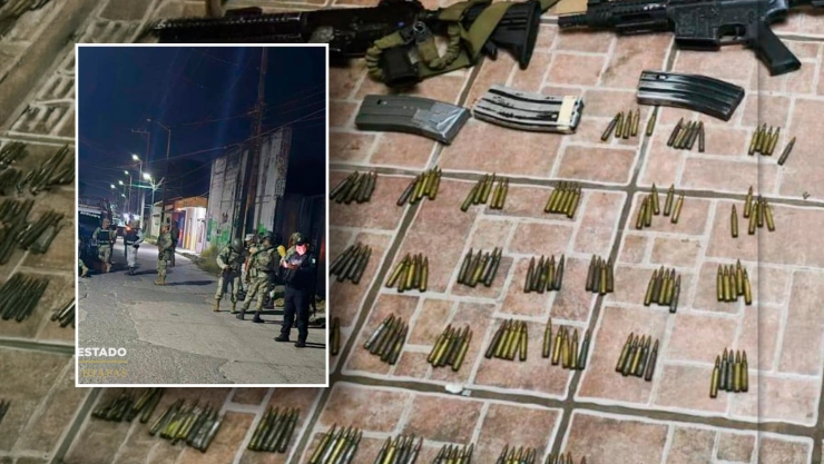 FGE aseguran armas de fuego y drogas en Mapastepec, Chiapas