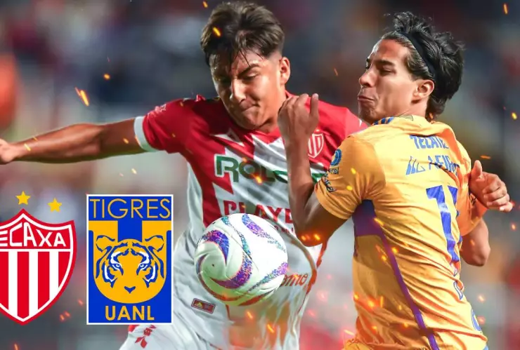 Diego Lainez de Tigres durante el partido Necaxa vs Tigres UANL, correspondiente a la Jornada 04 del Torneo Apertura 2023 de la Liga BBVA MX, en el Estadio Victoria, el 20 de Agosto de 2023.