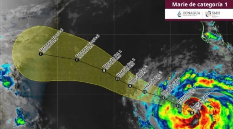 Huracán “Marie” se intensifica a categoría 1: ¿qué estados se verán más afectados por lluvias?