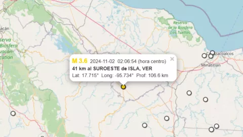 Sismo en Isla, Veracruz