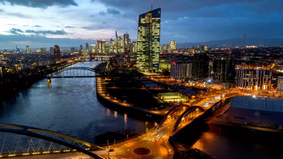 Vista del Banco Central Europeo en Fráncfort, Alemania.