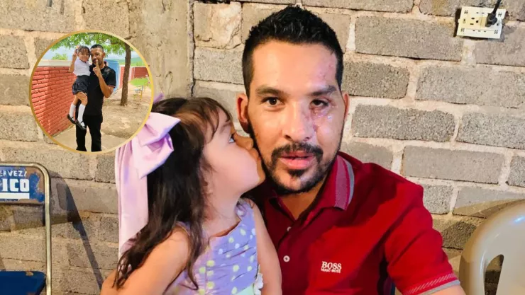 Papá llora al dejar a su hija en el kínder en Guamúchil, Sinaloa..jpg