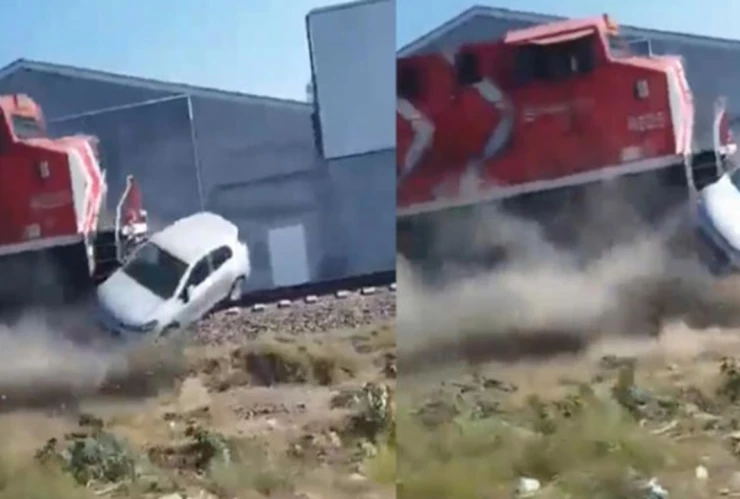 Mujer intenta ganarle el paso al tren y termina ARRASTRADA