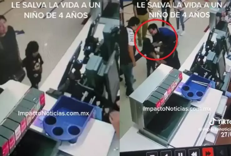 Empleada de cine salva a niño.