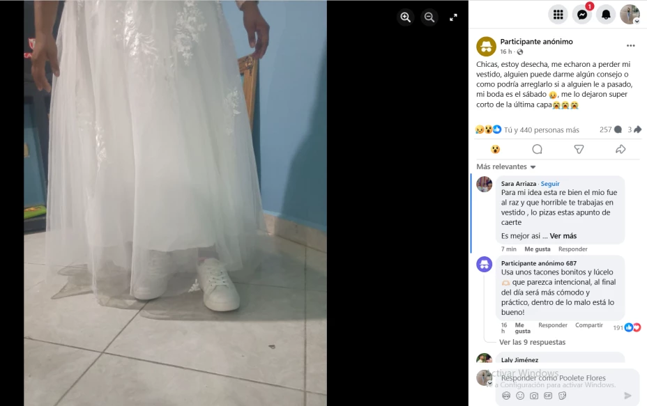 FOTOS: Vestido de novia es arruinado 3 días antes de la boda; así terminó la historia