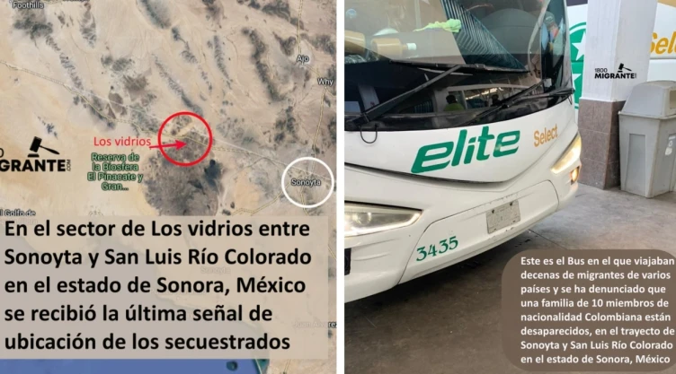 Sonora colombianos secuestrados