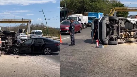 Volcadura en carretera Tuxtla Gutiérrez-Chiapa de Corzo: múltiples heridos a la altura del Embarcadero Cahuaré