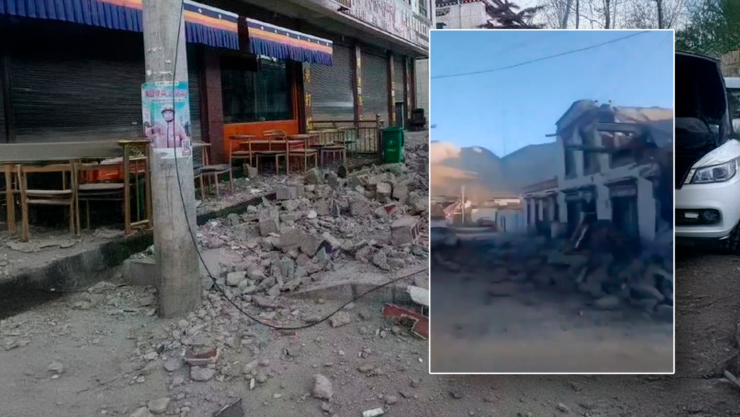 Videos del terremoto en el Tíbet de 7.1 en China