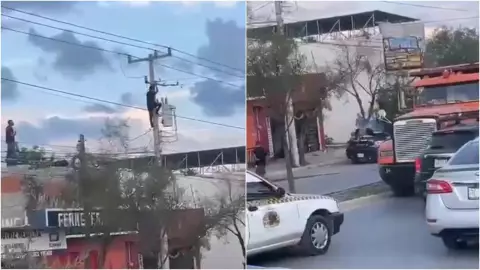 Joven se electrocuta en Juárez, Nuevo León sobrevive