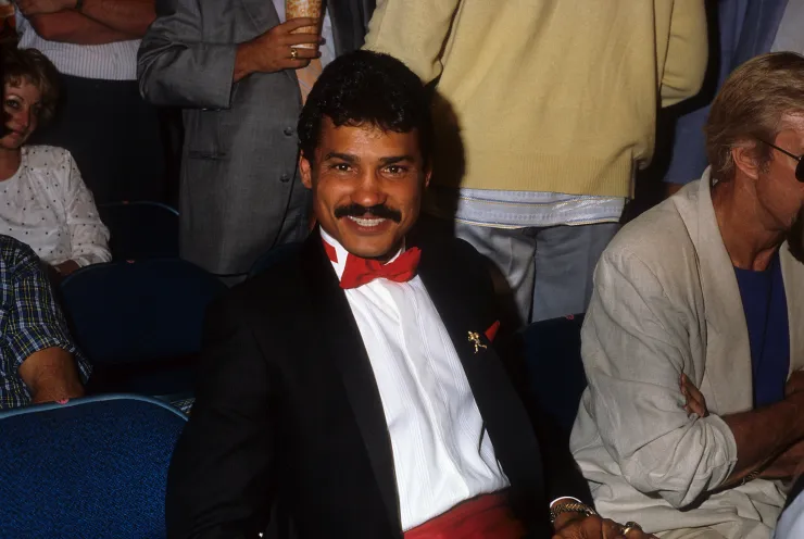 Alexis Arguello at Boxing Match