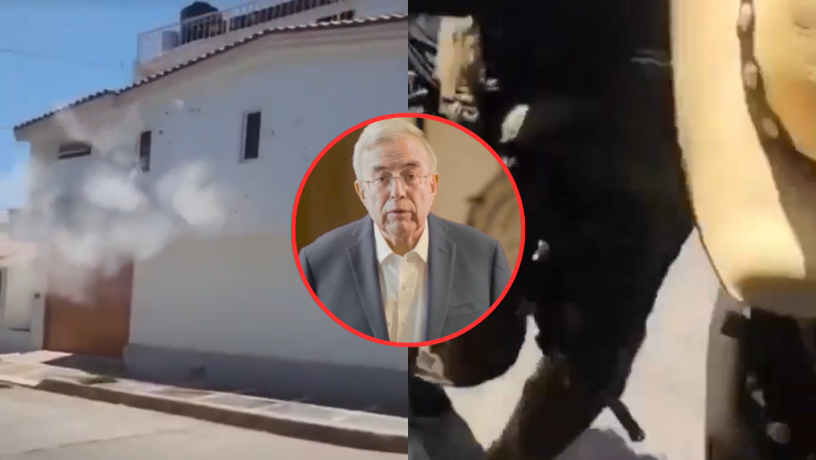 Revelan VIDEO del ataque a la casa de Rubén Rocha Moya en Culiacán, Sinaloa; presuntos “Mayos” difunden la agresión