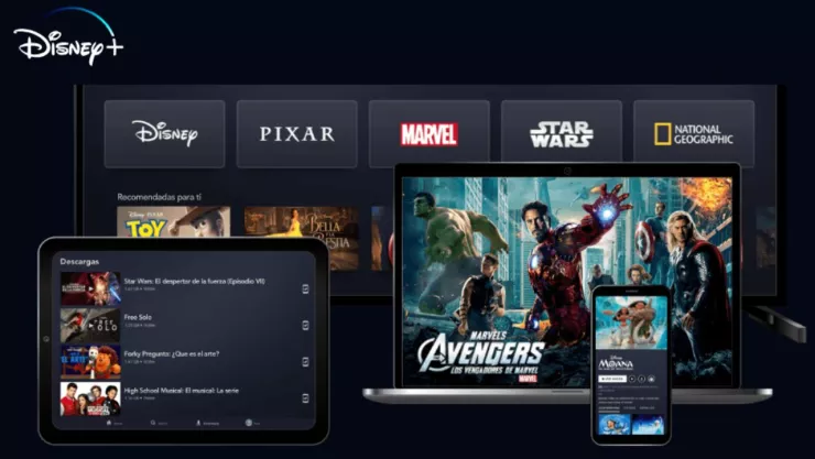 dispositivos en los que se puede visualizar el contenido de Disney+