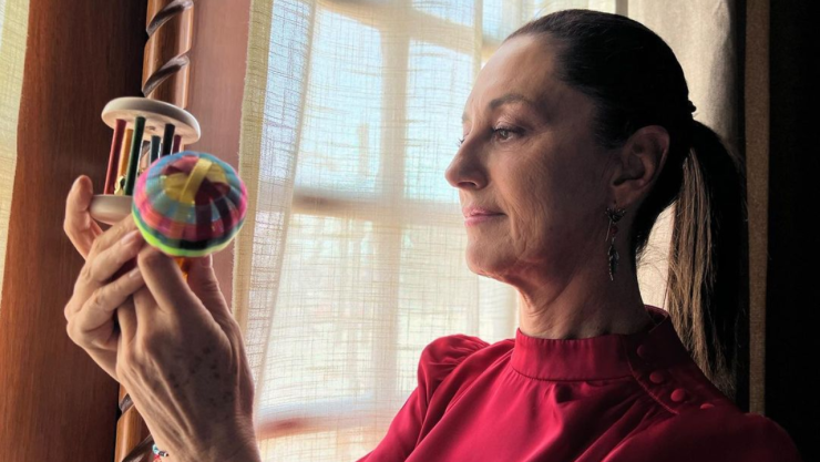 Claudia Sheinbaum recibe a su querido nieto Pablo