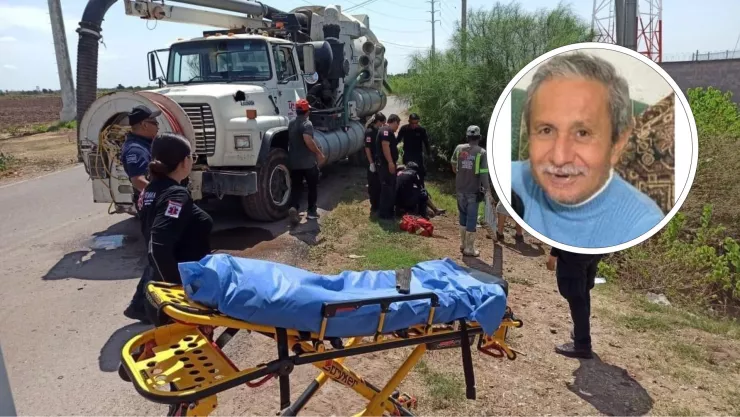 Cae adulto mayor en canal en Ahome