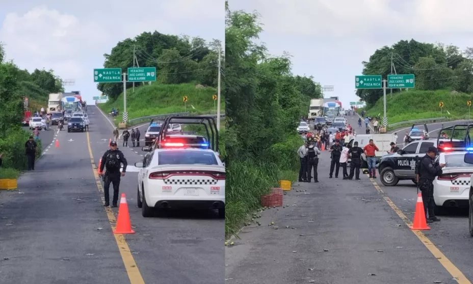 Joven cae desde lo alto de un camión que trasladaba limón
