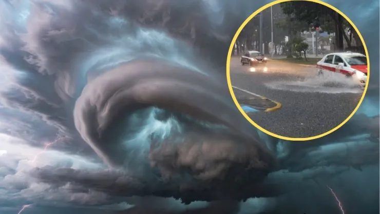 Clima en Veracruz con tormenta
