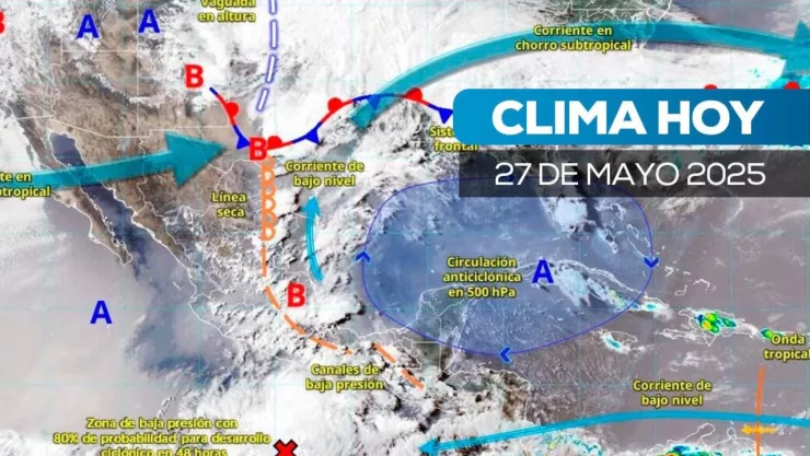 Lluvias en México, así el clima hoy 27 de mayo