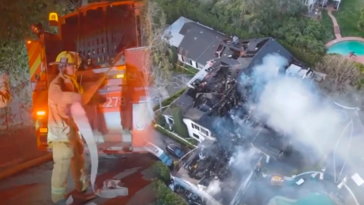Incendio de mansión de Cara Delevingne