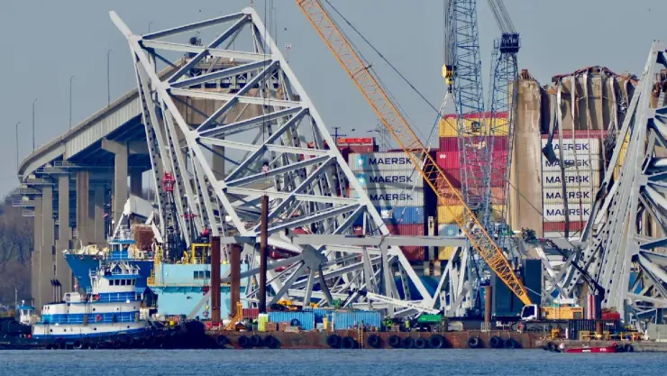 La caída del puente en Baltimore