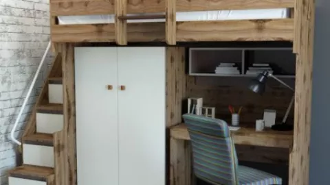 closet cama y escritorio