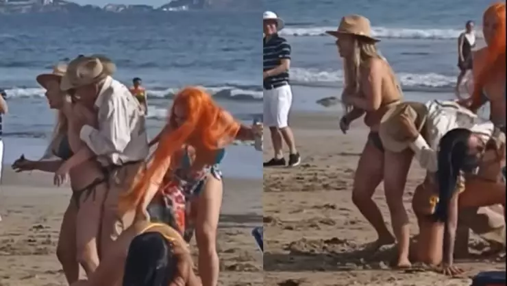 Abuelo bailando en Mazatlan.