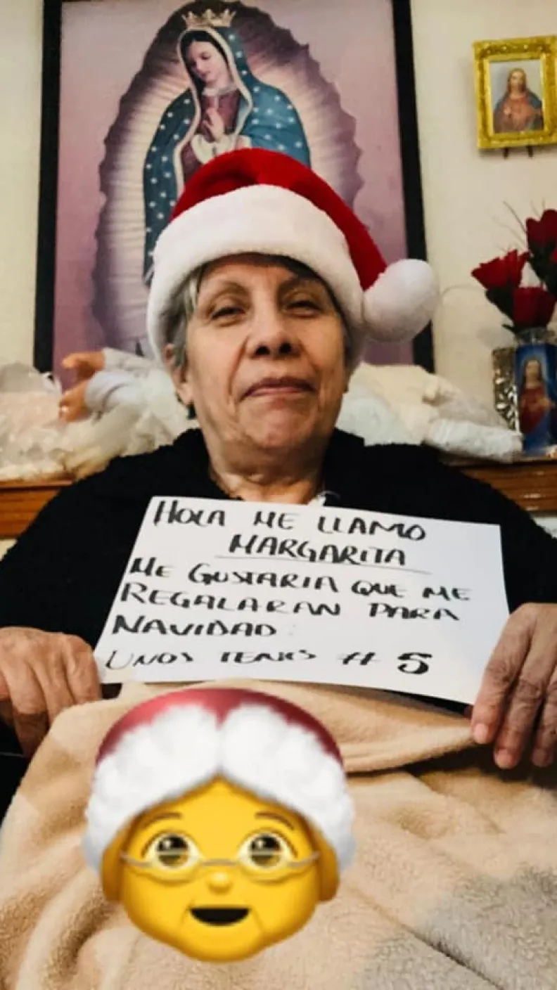 Entre sus regalos de Navidad Bertina pide una pijama, Marcelo unos pañales talla mediana y Margarita unos tenis número 5.