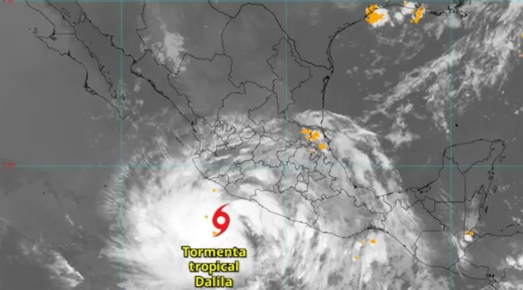Trayectoria de la tormenta “Dalila”