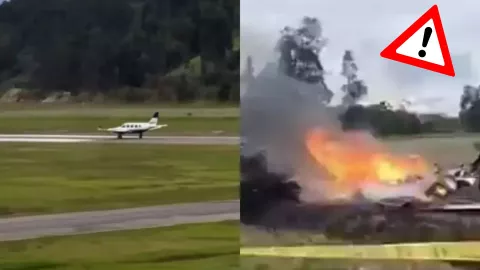 Filtran video del MOMENTO EXCATO del accidente aéreo que mató a Yeison Jiménez
