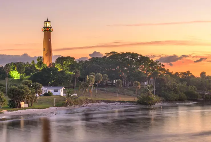 un hermoso atardecer en Júpiter, FL. 