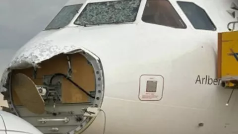 avión granizada austria