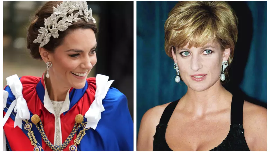 Kate Middleton utiliza joyas de Lady Di en la coronación del rey Carlos III