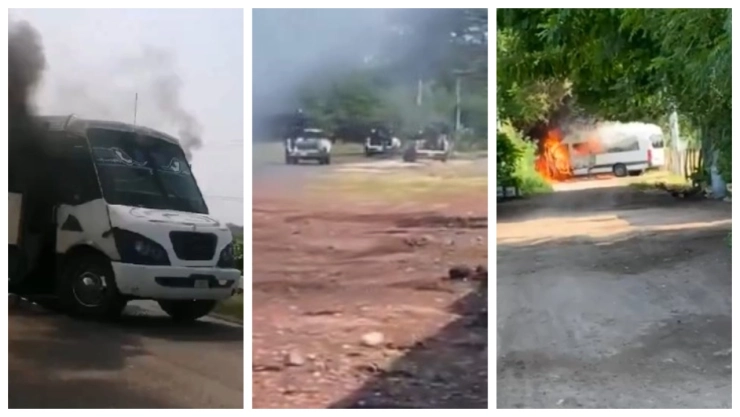 Reportan bloqueos, quema de vehículos y ataques con explosivos en Buenavista, Michoacán