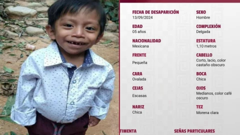 Alerta AMBER Oaxaca menor desaparecido Alexander Rodríguez en Santiago Juxtlahuaca