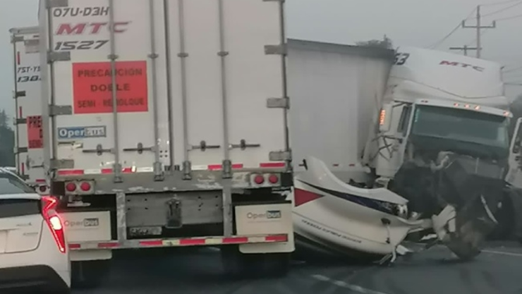 accidente en la méxico Puebla provoca tráfico