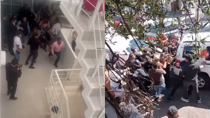 Así fue el enfrentamiento entre policías estatales y municipales en el Ministerio Público de Edomex