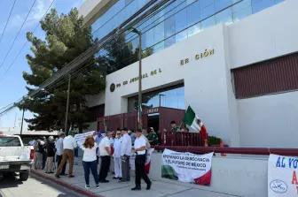 Manifestación en contra de la Elección Judicial