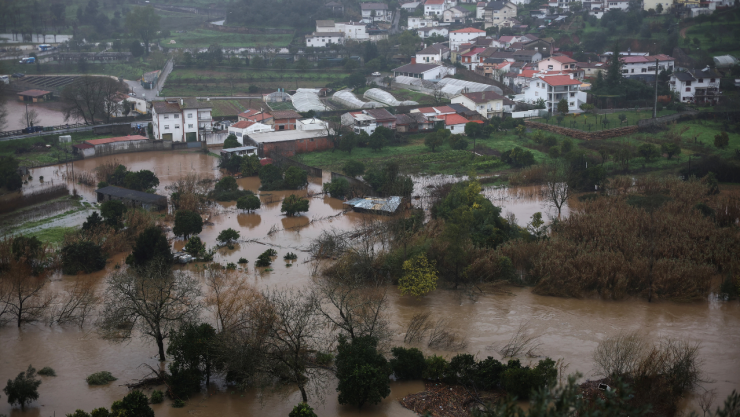 Zona inundada en Ceira, Coimbra, Portugal , 11 de febrero de 2026.