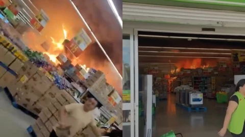 INCENDIO SUPERMERCADO EN COZUMEL VIDEO