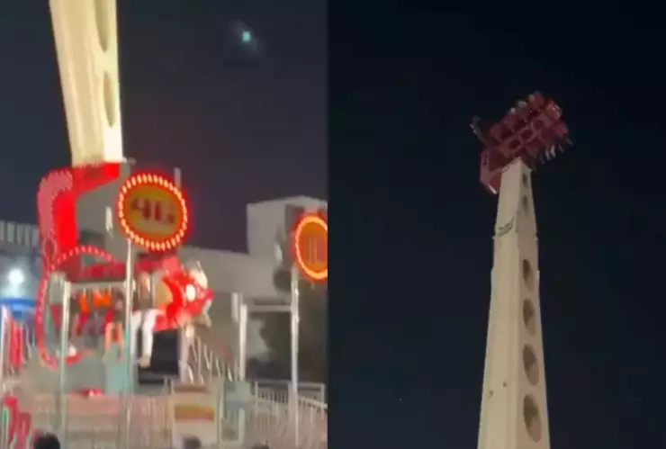VIDEO: Captan falla en juego mecánico en plena feria de Querétaro; 13 personas quedaron atrapadas