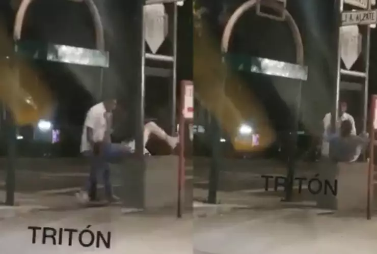 Hombre golpea a joven en la calle.jpg