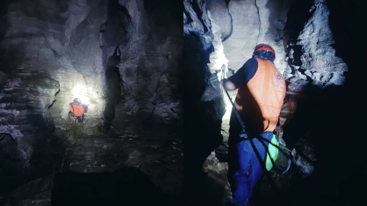 Rescate en grutas de Chichicazapa, Puebla.