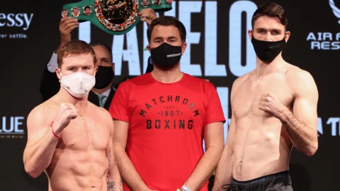 Saúl Canelo Álvarez Callum Smith pesaje
