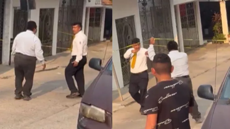 VIDEO | Funerarias pelean por el cuerpo de un fallecido en Villahermosa, Tabasco