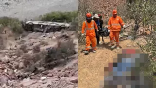 Imágenes devastadoras del trágico accidente que dejó más de 30 muerto: Camión de pasajeros cayó a un barranco en Perú