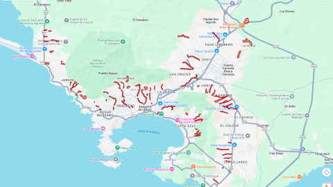 Zonas de alto riesgo en Acapulco
