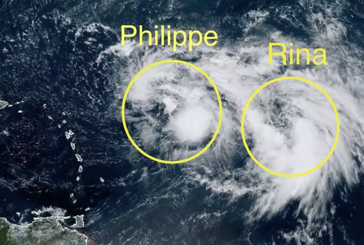 Tormenta Tropical Philippe podría fusionarse con Rina