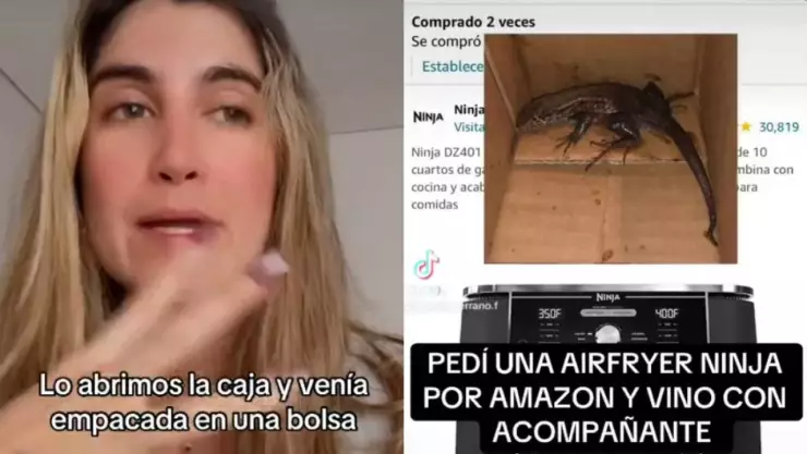Mujer pide una AirFryer y recibe un “cocodrilo”