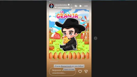El fan art de César Doroteo en La Granja VIP que se viralizó.