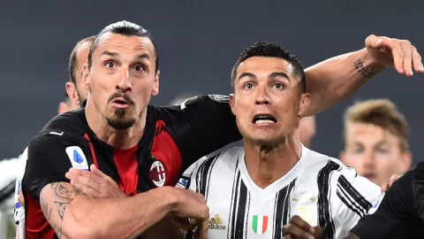 Ibrahimovic y Cristiano Ronaldo