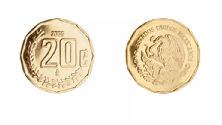 ¿La tienes_ Dan hasta 1 millón 500 mil por esta moneda de 20 centavos con errores